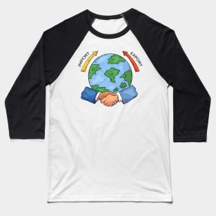 Import Export infographic Baseball T-Shirt